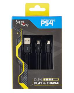 Steelplay Dual Play and Charge Cable USB - 2x Micro USB - 3m