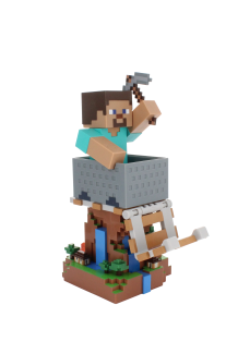 Stojak na kontroler lub telefon Minecraft Steve Cable Guy R.E.S.T