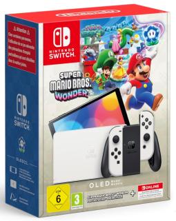 Nintendo Switch OLED + SMB Wonder + 12msc Nintendo Switch Online